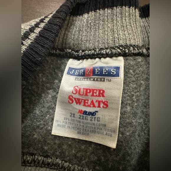 Vintage Jerzees Men’s Trump Taj Mahal Blue/Grey Fleece Sweatshirt- Size 2XL - Picture 4 of 13